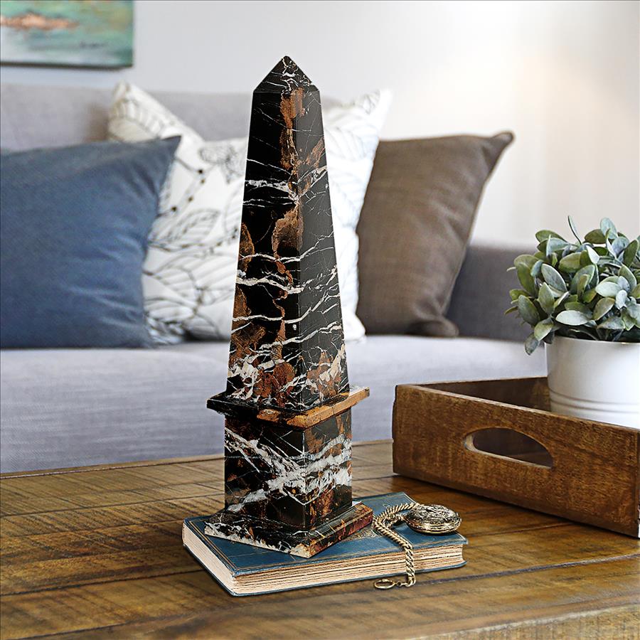 Grand Solid Marble Obelisk: Each