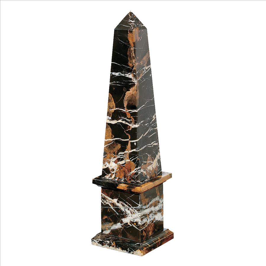 Grand Solid Marble Obelisk: Each