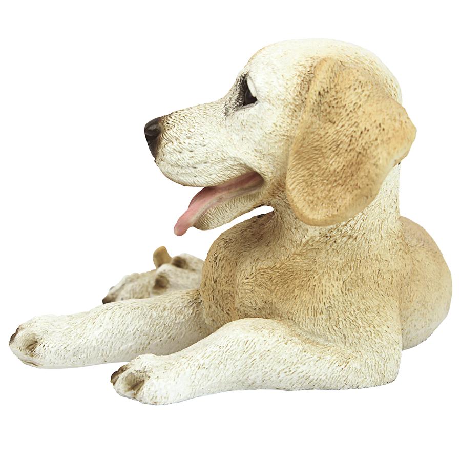 Yellow Labrador Puppy Dog Statue