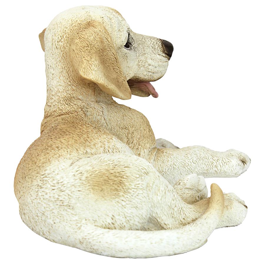 Yellow Labrador Puppy Dog Statue