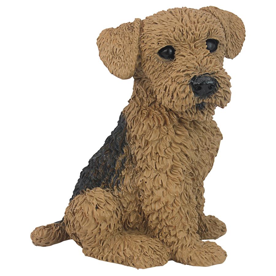 Airedale Puppy Dog Statue