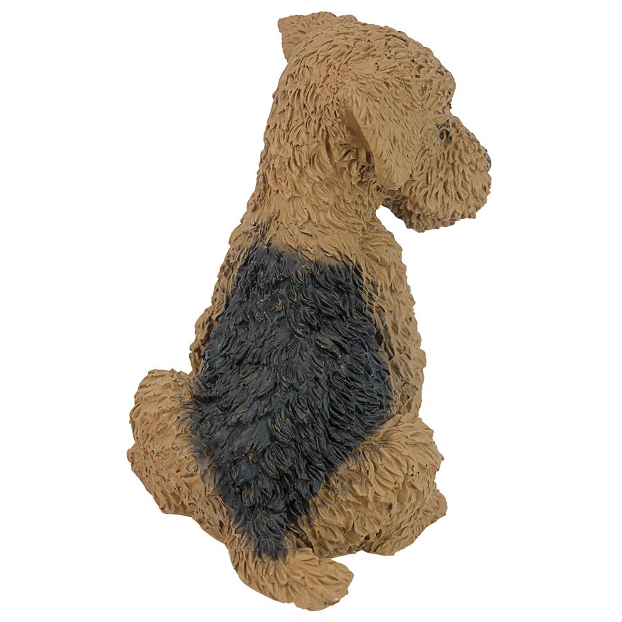 Airedale Puppy Dog Statue