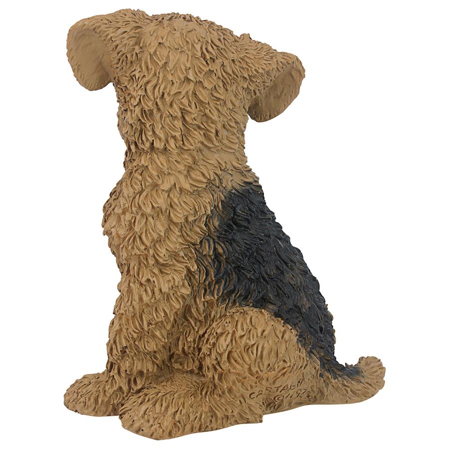 Airedale Puppy Dog Statue