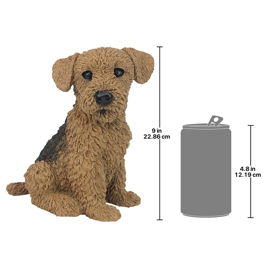 Airedale Puppy Dog Statue