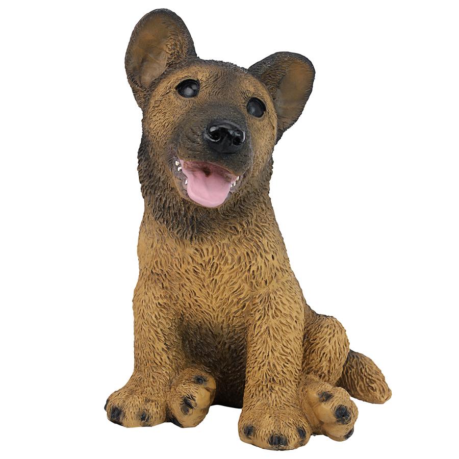 German Shepherd Puppy Dog Statue