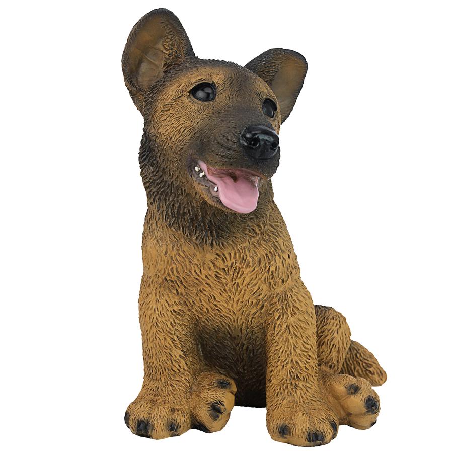 German Shepherd Puppy Dog Statue