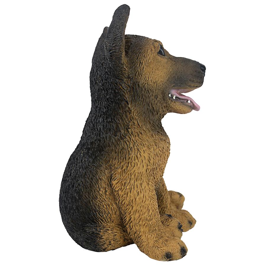 German Shepherd Puppy Dog Statue