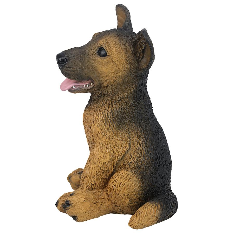 German Shepherd Puppy Dog Statue