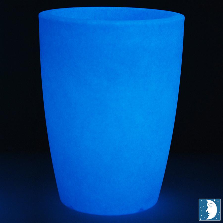 Glow in the Dark Planter Urn - Blue 12 inch Cielo Cachepot