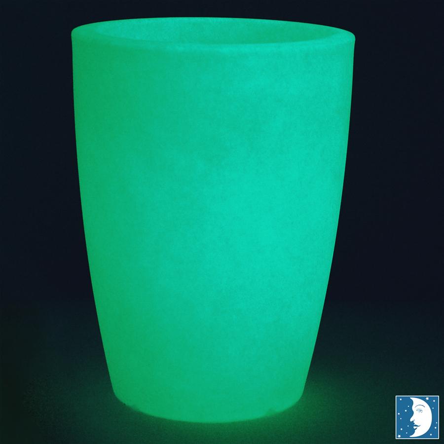 Glow in the Dark Planter Urn - White 14 inch Cielo Cachepot