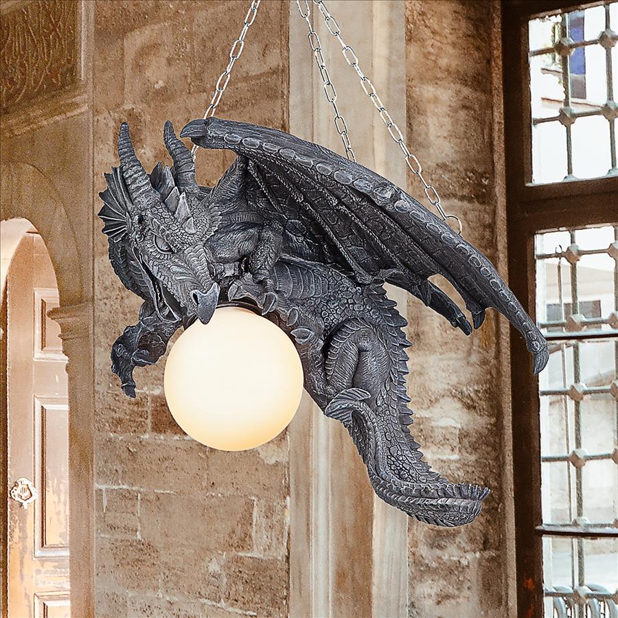 Nights Fury Sculptural Hanging Dragon Lamp