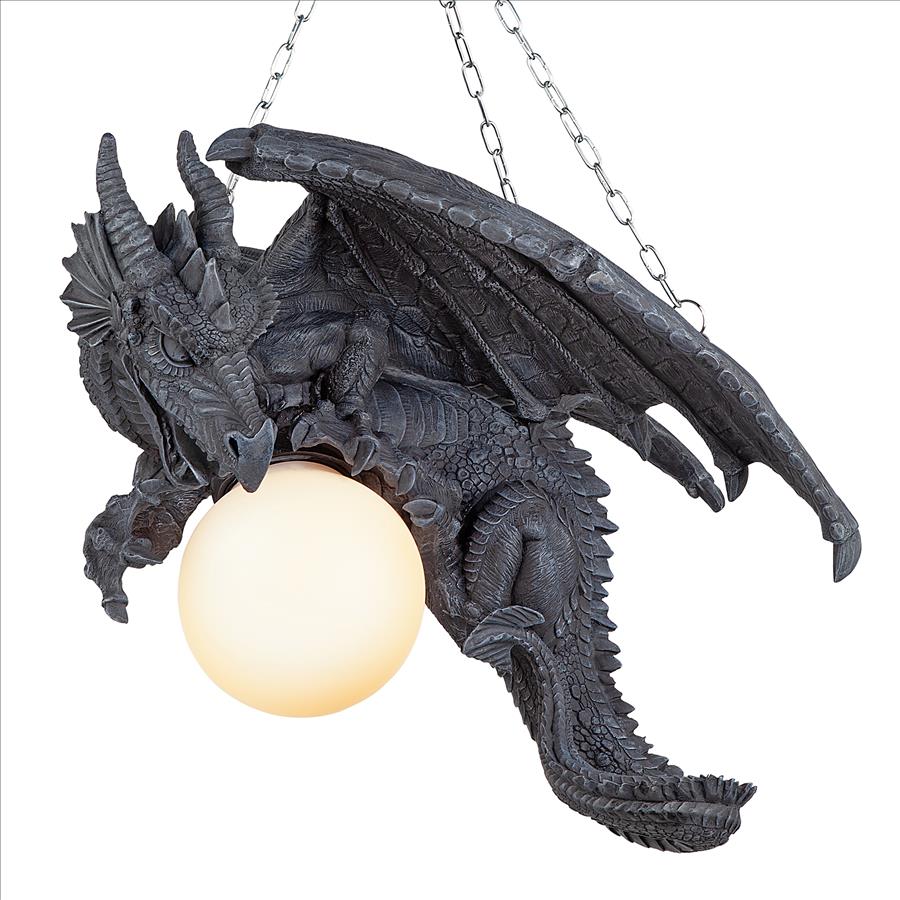 Nights Fury Sculptural Hanging Dragon Lamp