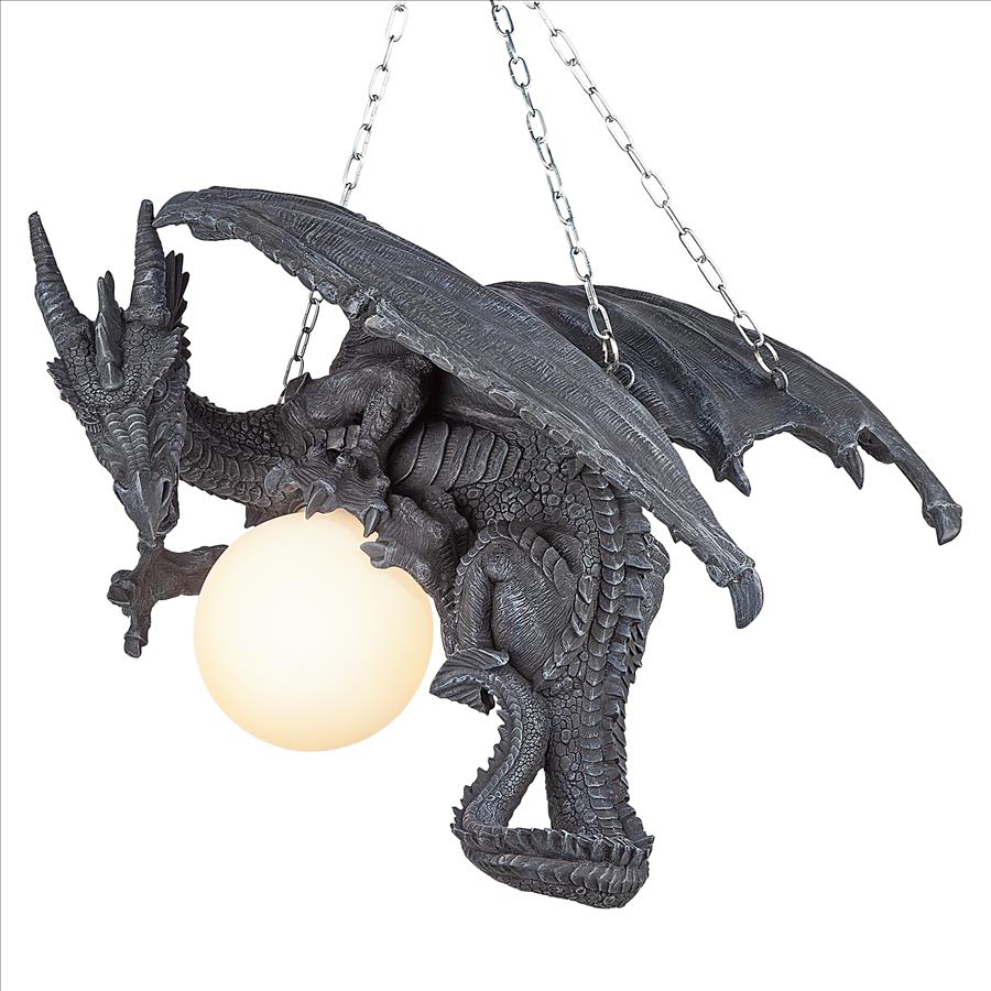 Nights Fury Sculptural Hanging Dragon Lamp