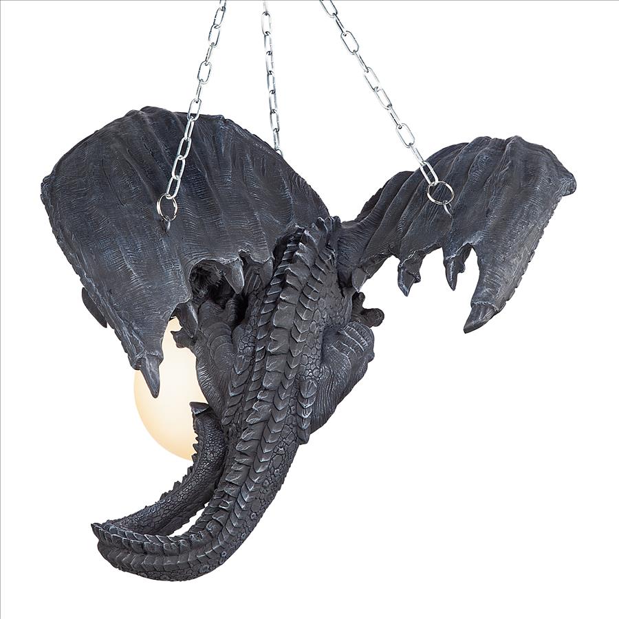 Nights Fury Sculptural Hanging Dragon Lamp