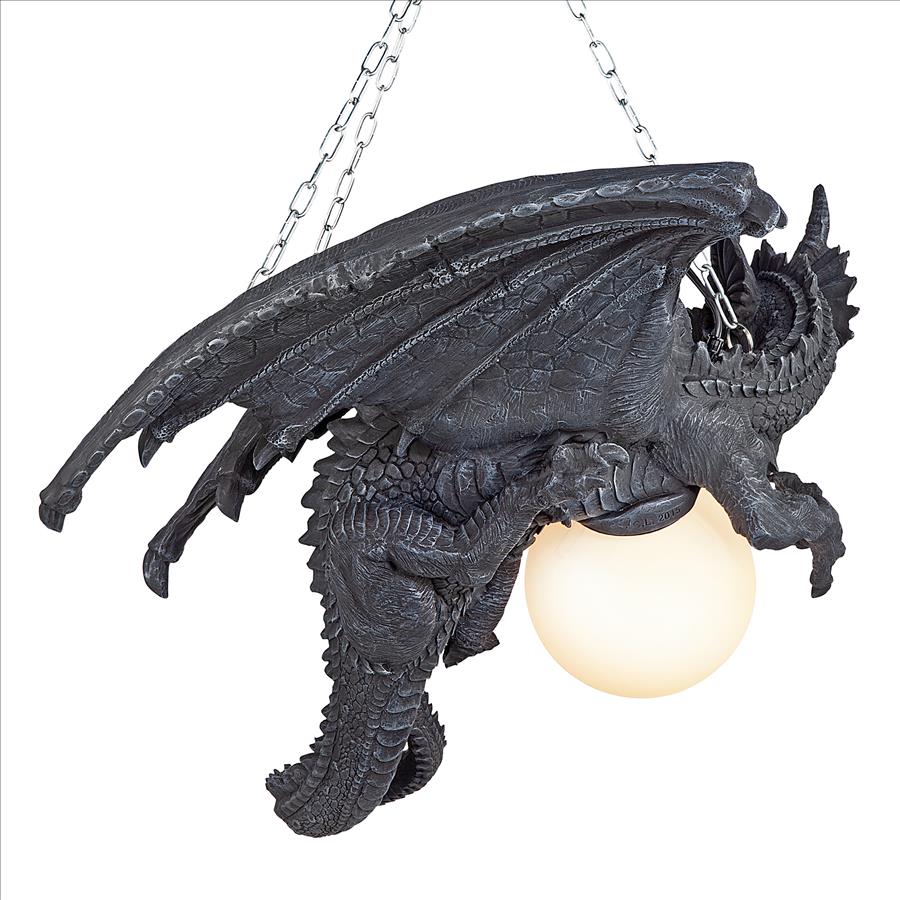 Nights Fury Sculptural Hanging Dragon Lamp