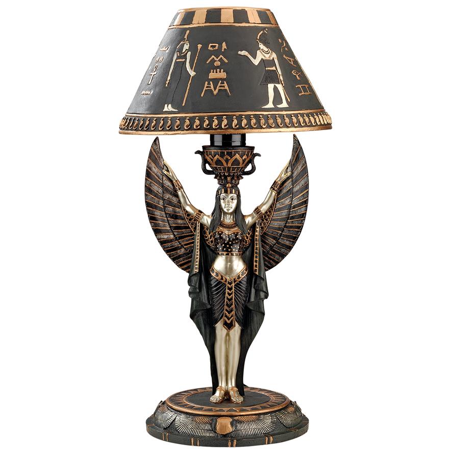 Isis Egyptian Goddess Sculptural Table Lamp: Each