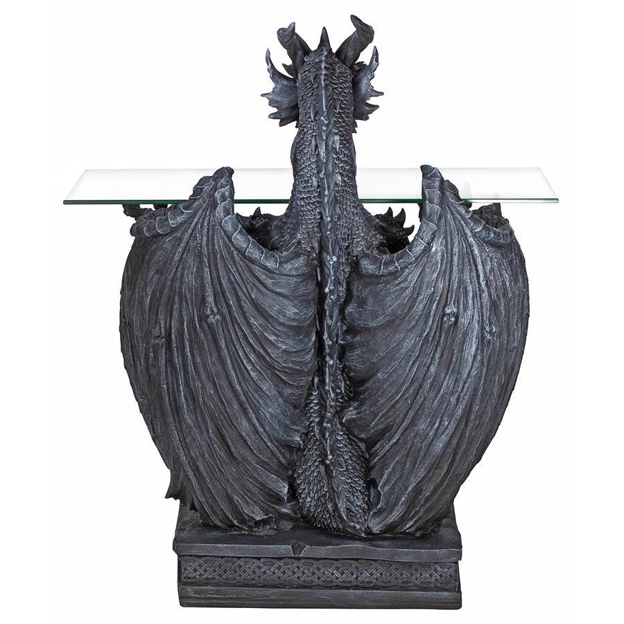 The Subservient Dragon Glass-Topped Sculptural Table