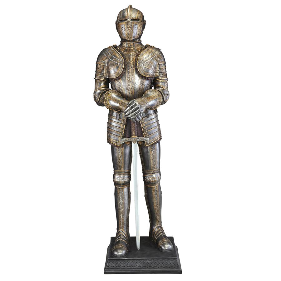 Knight's Guard Medieval Armor Sculpture with Sword