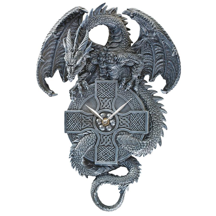 The Celtic Timekeeper Sculptural Dragon Wall Clock
