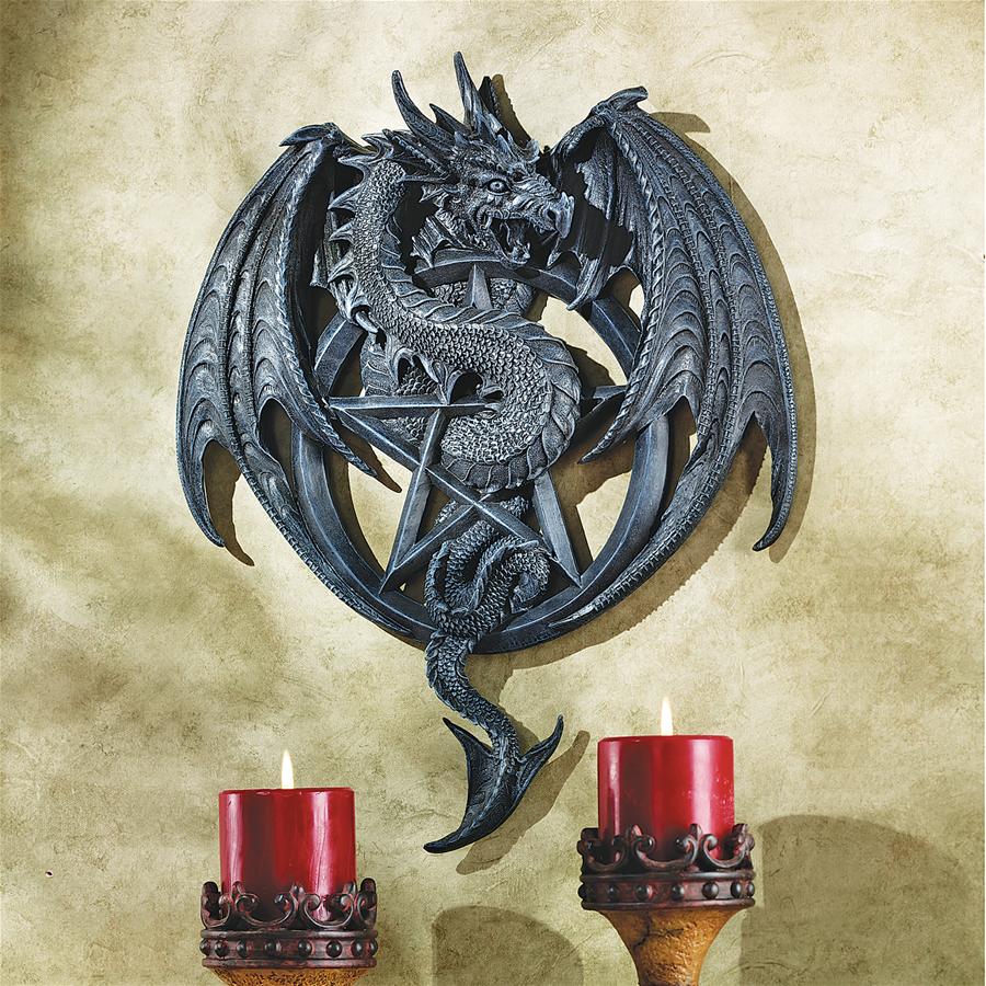 Dragon's Pentacle Gothic Wall Sculpture