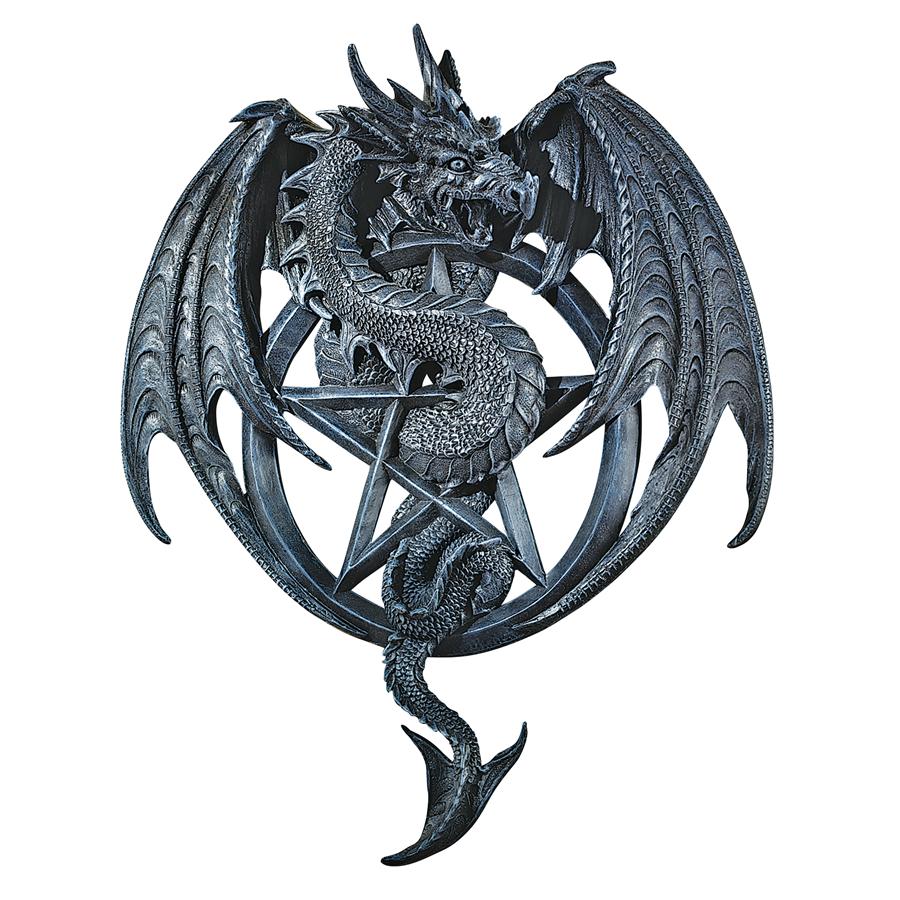 Dragon's Pentacle Gothic Wall Sculpture