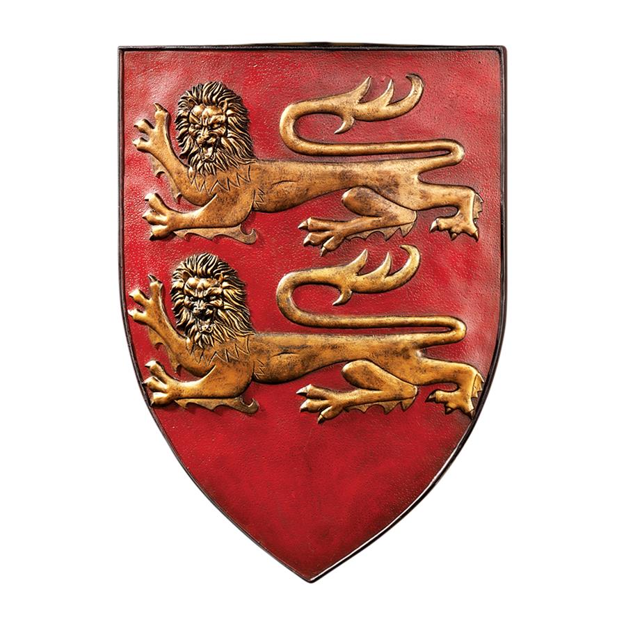 Grand Arms of France Sculptural Wall Shield: William of Normandy