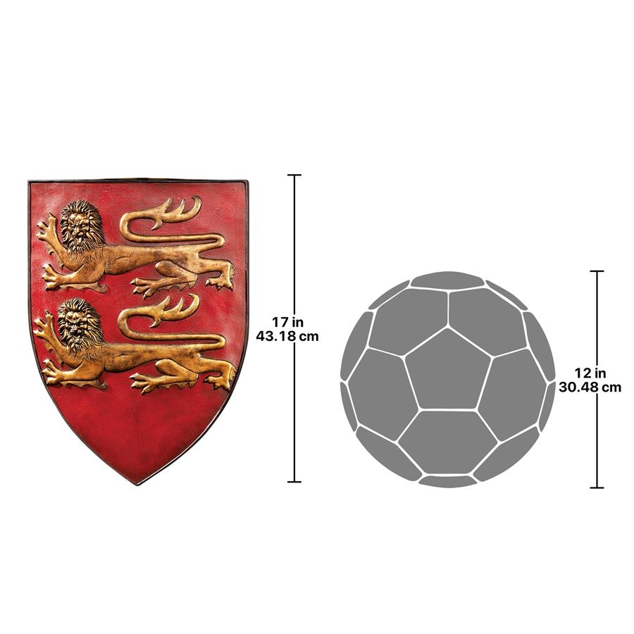 Grand Arms of France Sculptural Wall Shield: William of Normandy