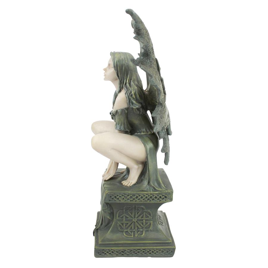 Celtic Fairy's Perilous Perch Garden Statue: Medium