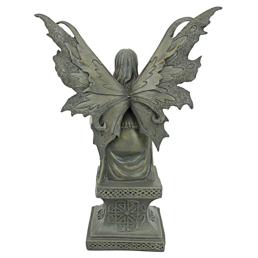 Celtic Fairy's Perilous Perch Garden Statue: Medium