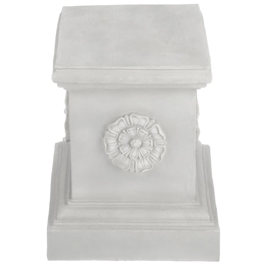 English Rosette Garden Sculptural Plinth: Grande