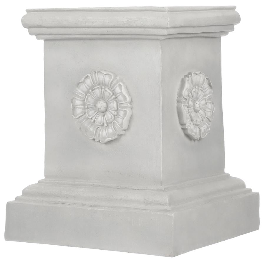 English Rosette Garden Sculptural Plinth: Grande