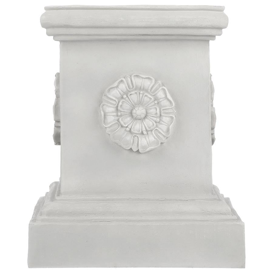 English Rosette Garden Sculptural Plinth: Grande