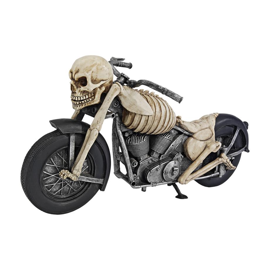 Bone Chillin' Skeleton Motorcycle Statue