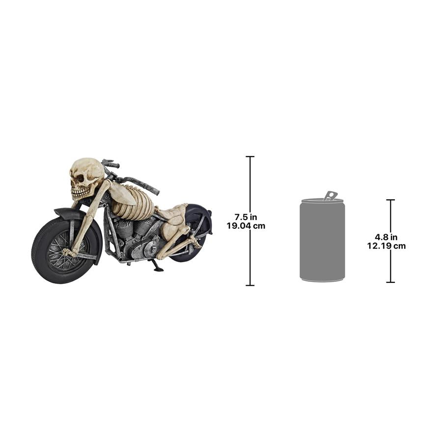 Bone Chillin' Skeleton Motorcycle Statue