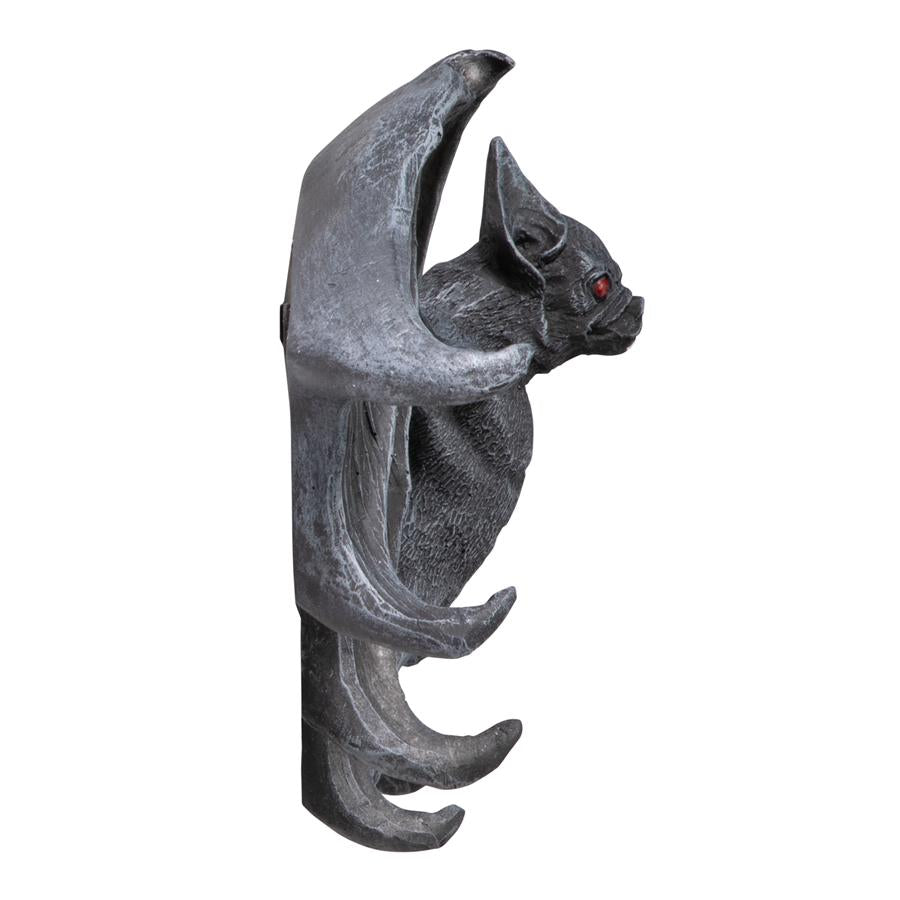 Vampire Bat Sculptural Hooked Wall Hanger: Large