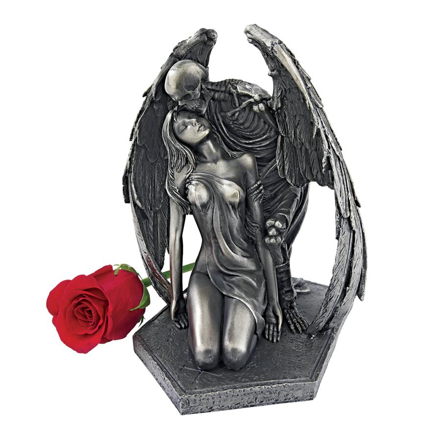 Kiss of Death Winged Skeleton Statue