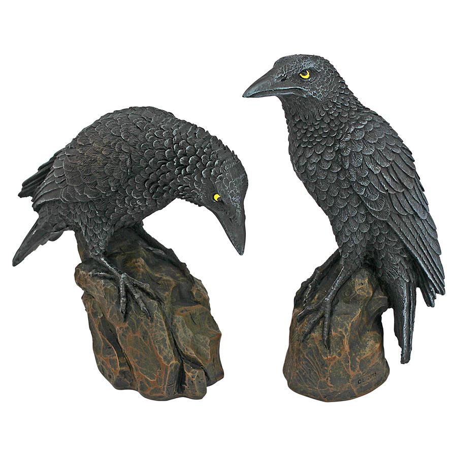 Mystic Night Raven Statue Set