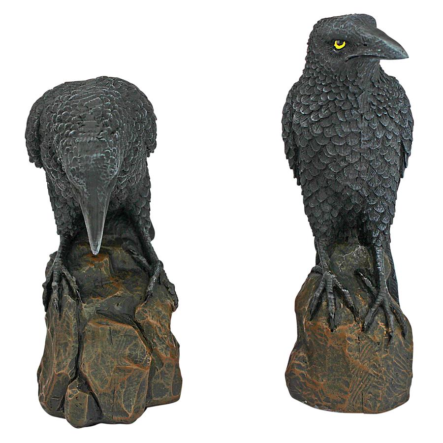 Mystic Night Raven Statue Set