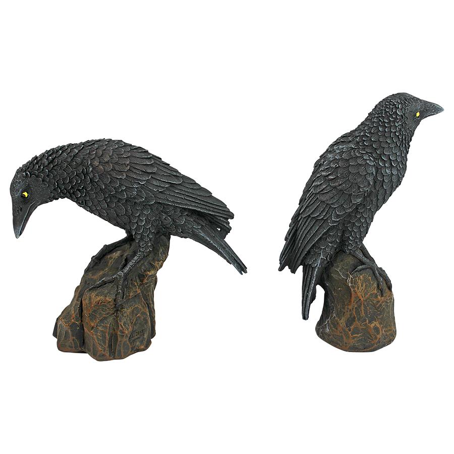 Mystic Night Raven Statue Set