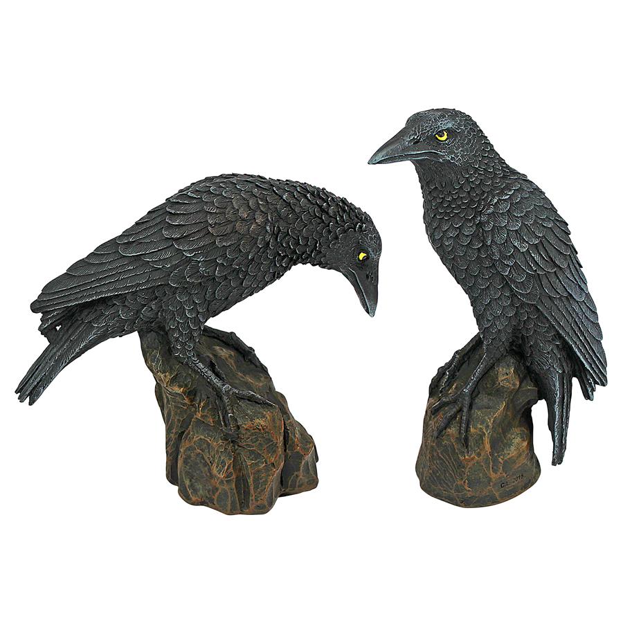 Mystic Night Raven Statue Set