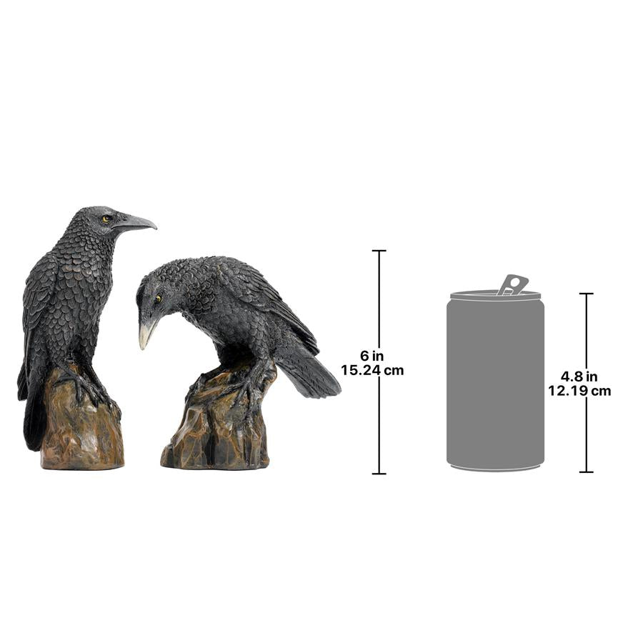 Mystic Night Raven Statue Set