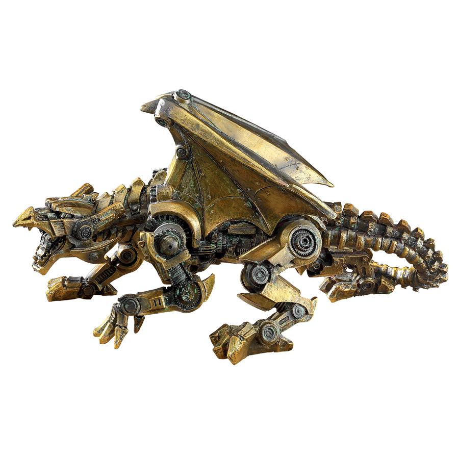 Steampunk Gothic Gear Dragon Statue