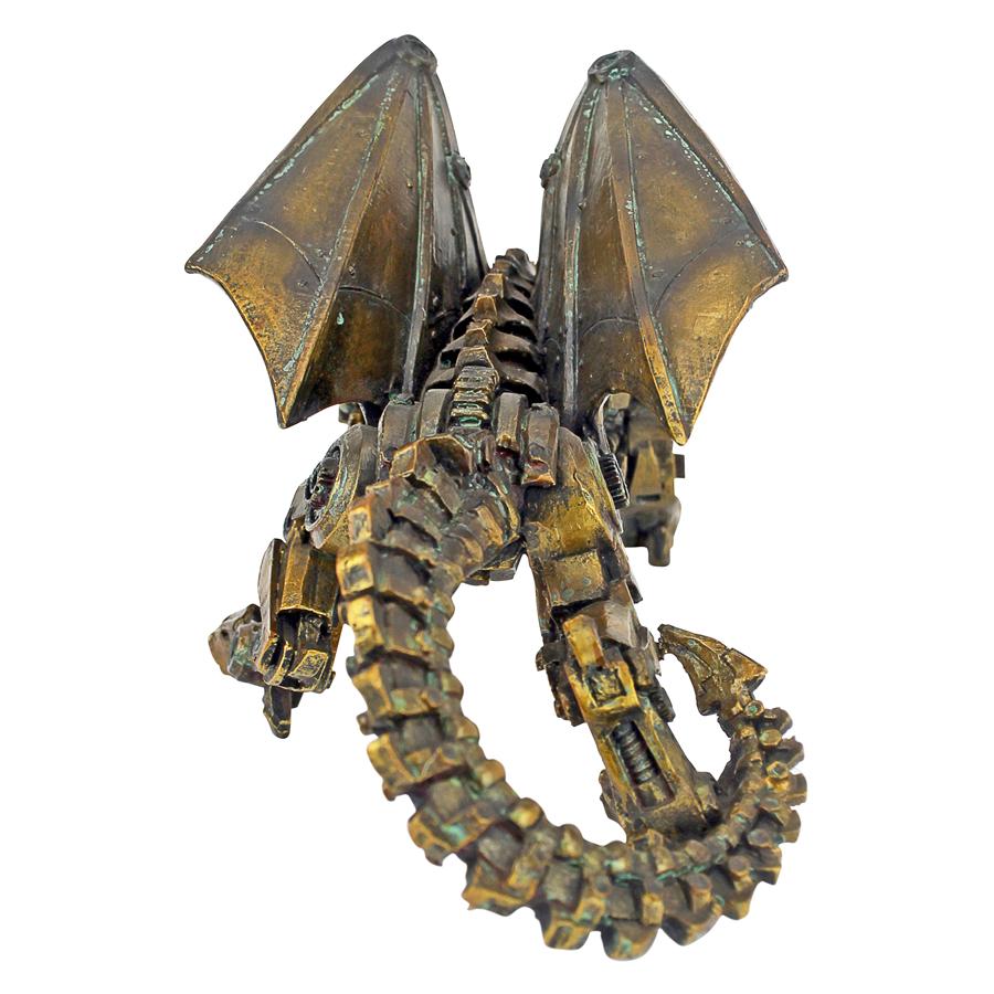 Steampunk Gothic Gear Dragon Statue