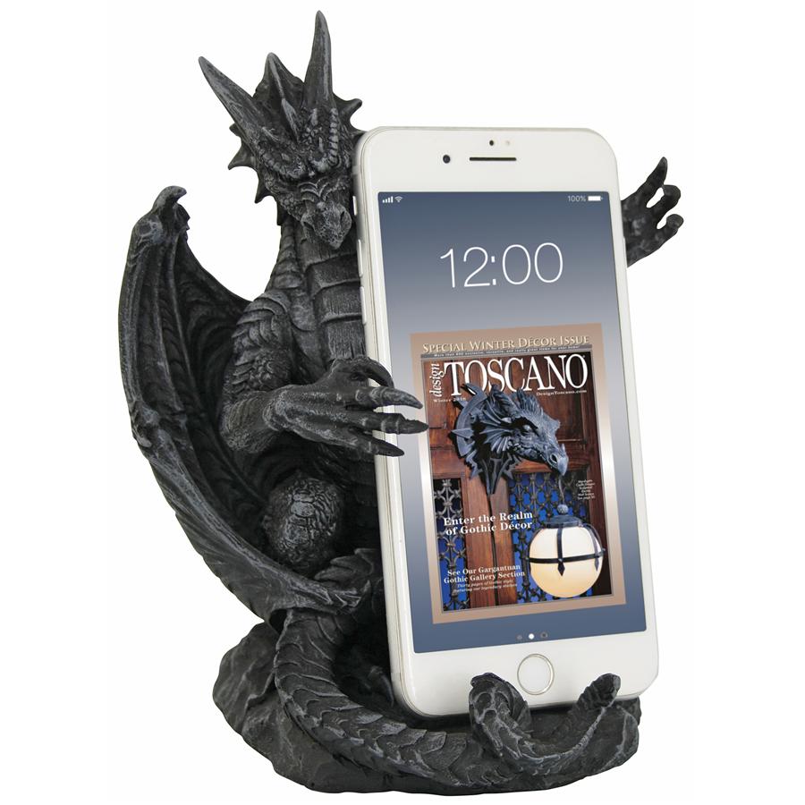 Versilius the Dragon Statue Medieval Cell Phone Holder