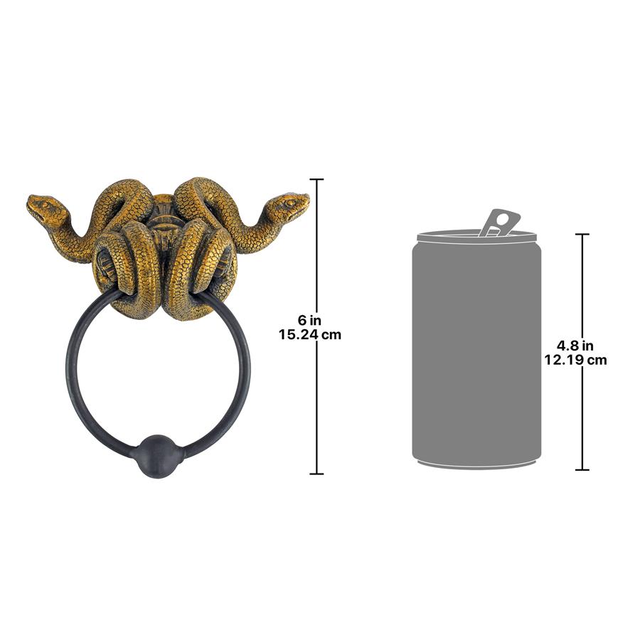 Egyptian Cobra Goddess Towel Ring Wall Sculpture: Each