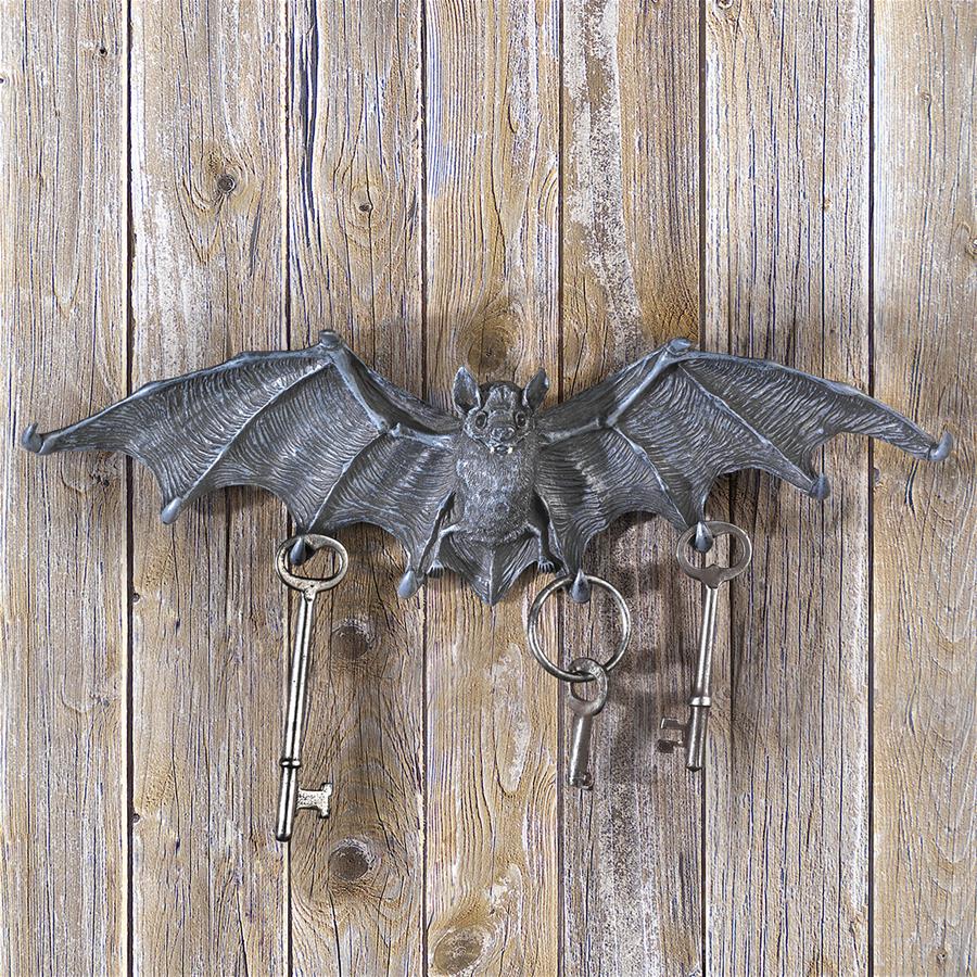 Vampire Bat Key Holder Wall Sculpture: Medium