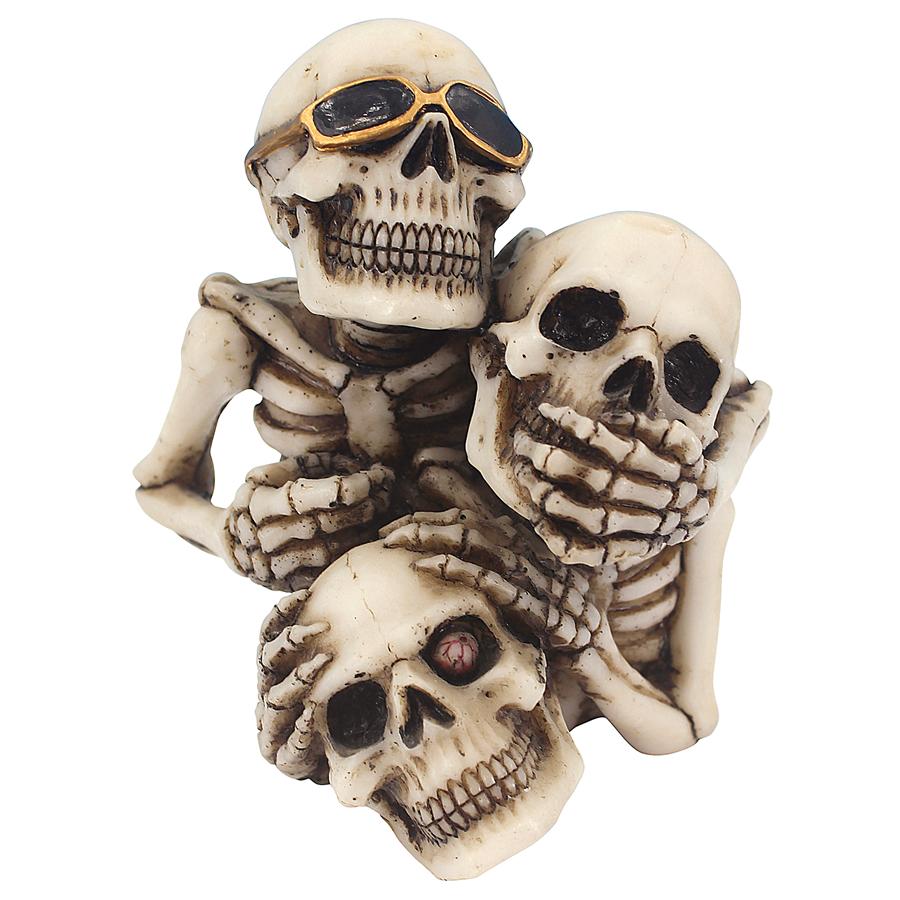 See, Hear, Speak No Evil Skeleton Buddies Pencil Holder