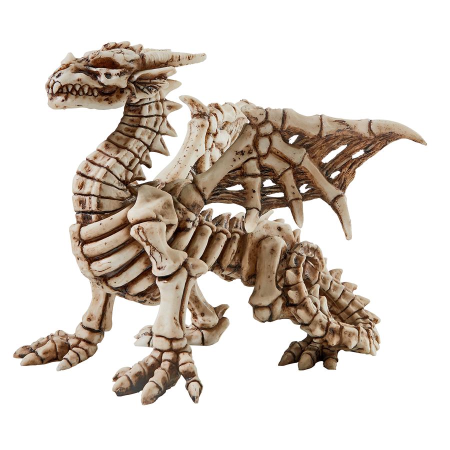 Corpus Crux Gothic Dragon Skeleton Statue