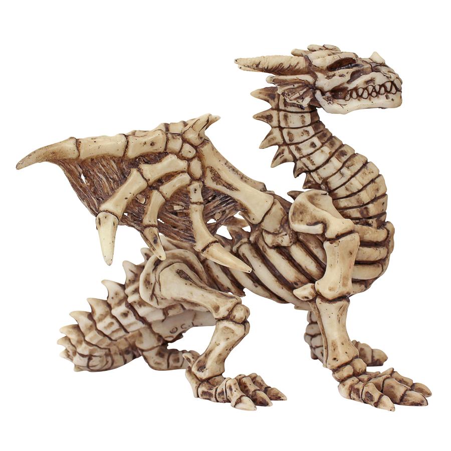 Corpus Crux Gothic Dragon Skeleton Statue