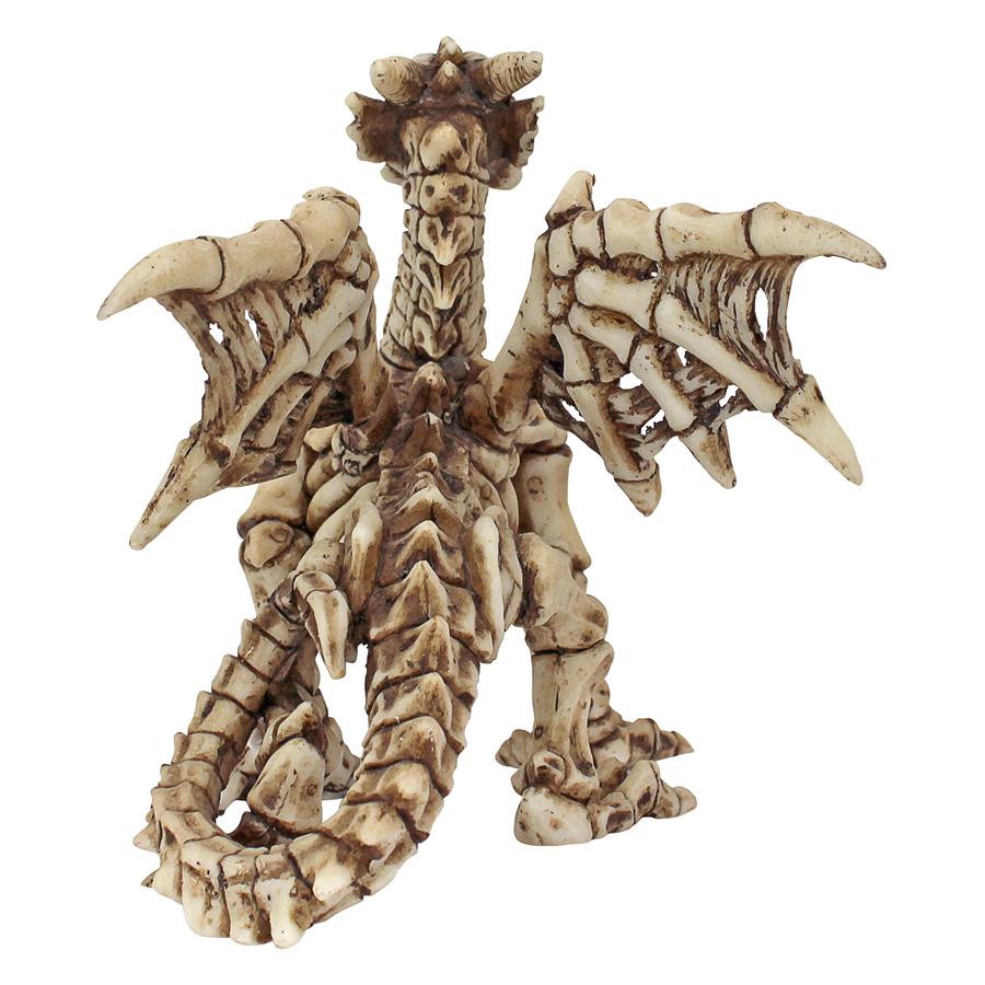 Corpus Crux Gothic Dragon Skeleton Statue